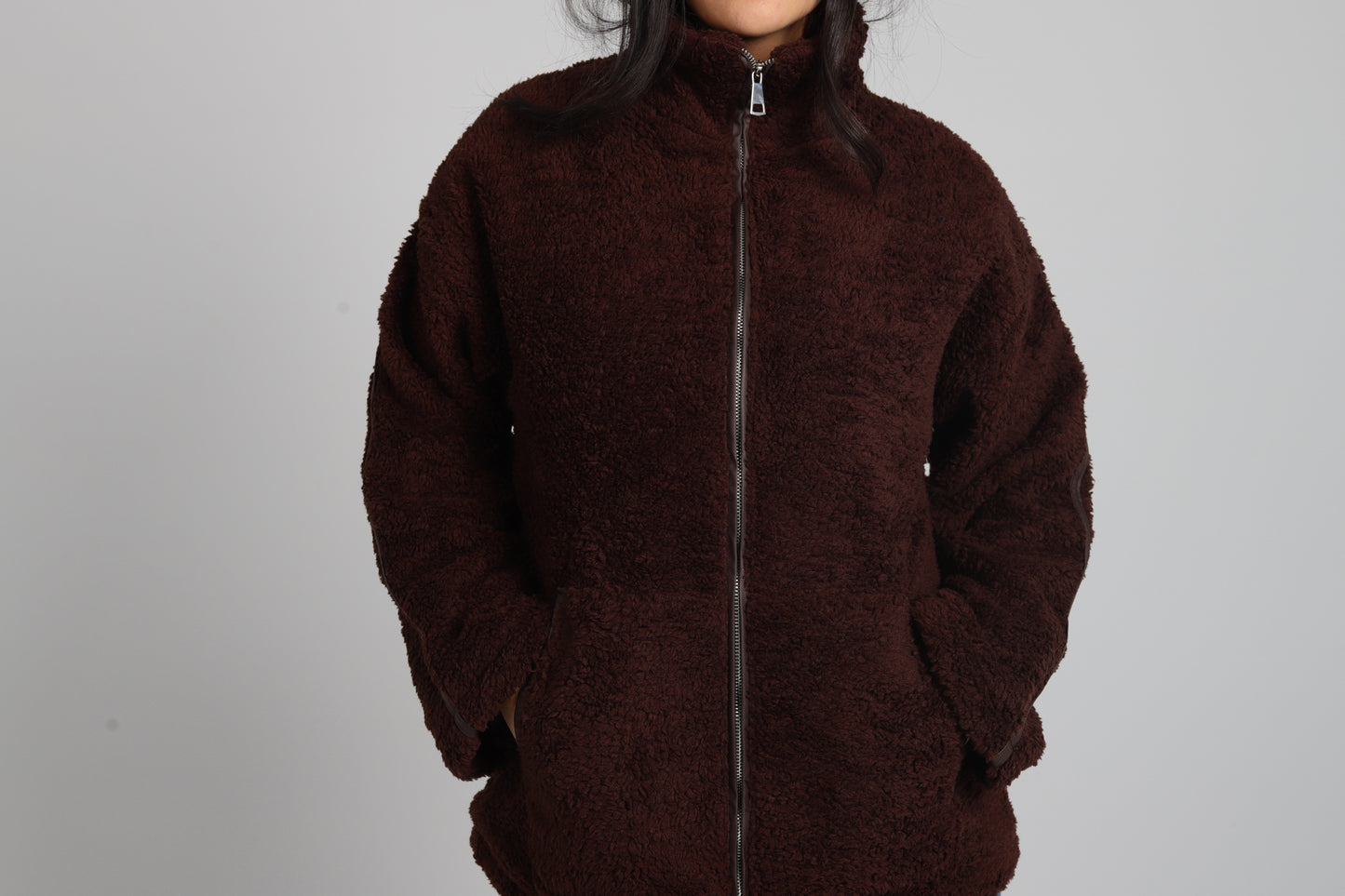 Teddy Jacket in Dark Brown