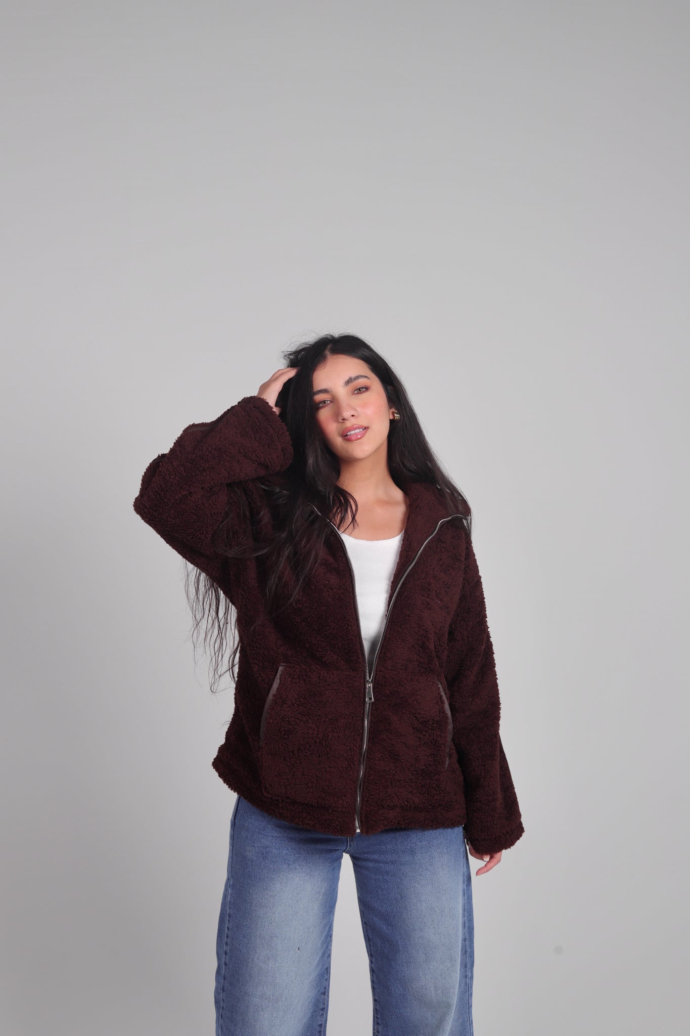 Teddy Jacket in Dark Brown