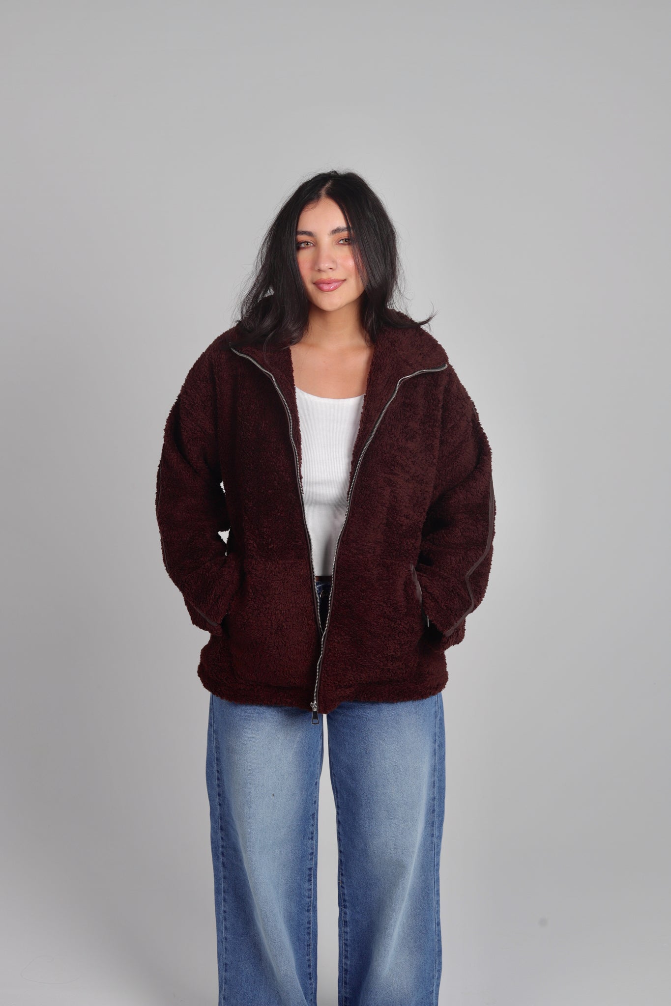 Teddy Jacket in Dark Brown