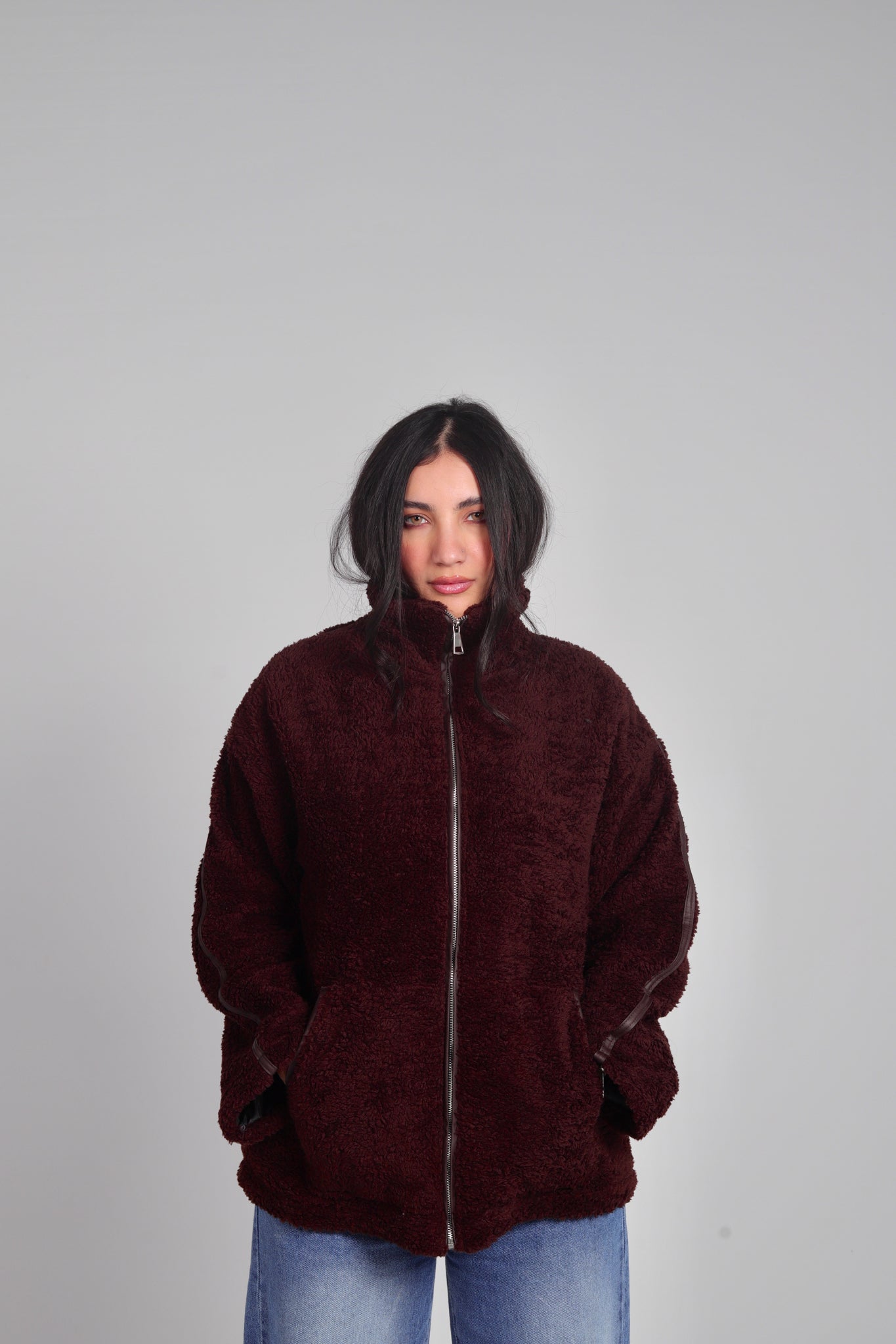 Teddy Jacket in Dark Brown