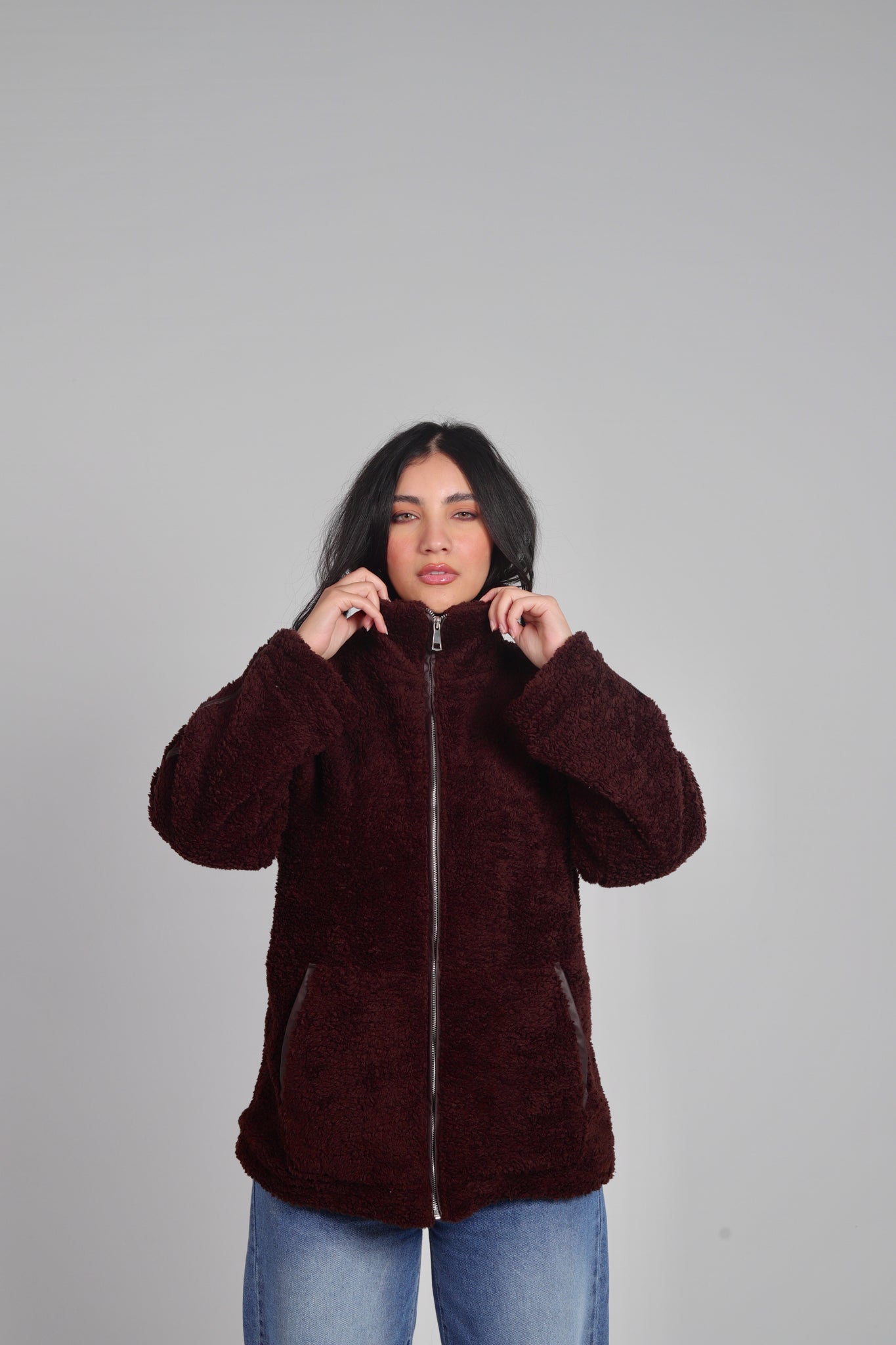 Teddy Jacket in Dark Brown