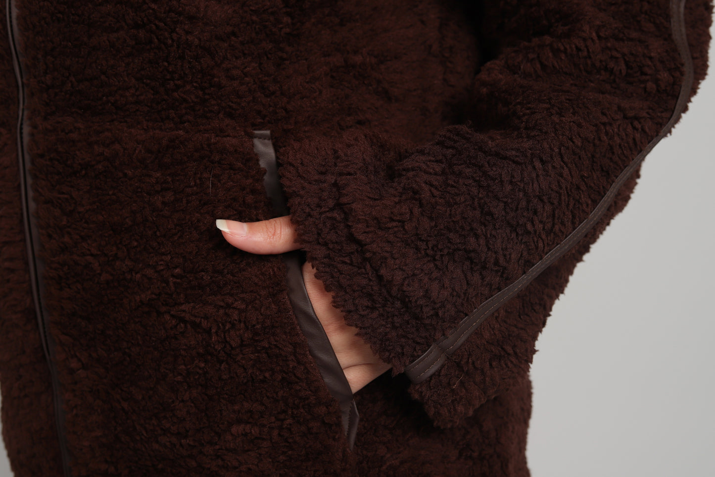 Teddy Jacket in Dark Brown