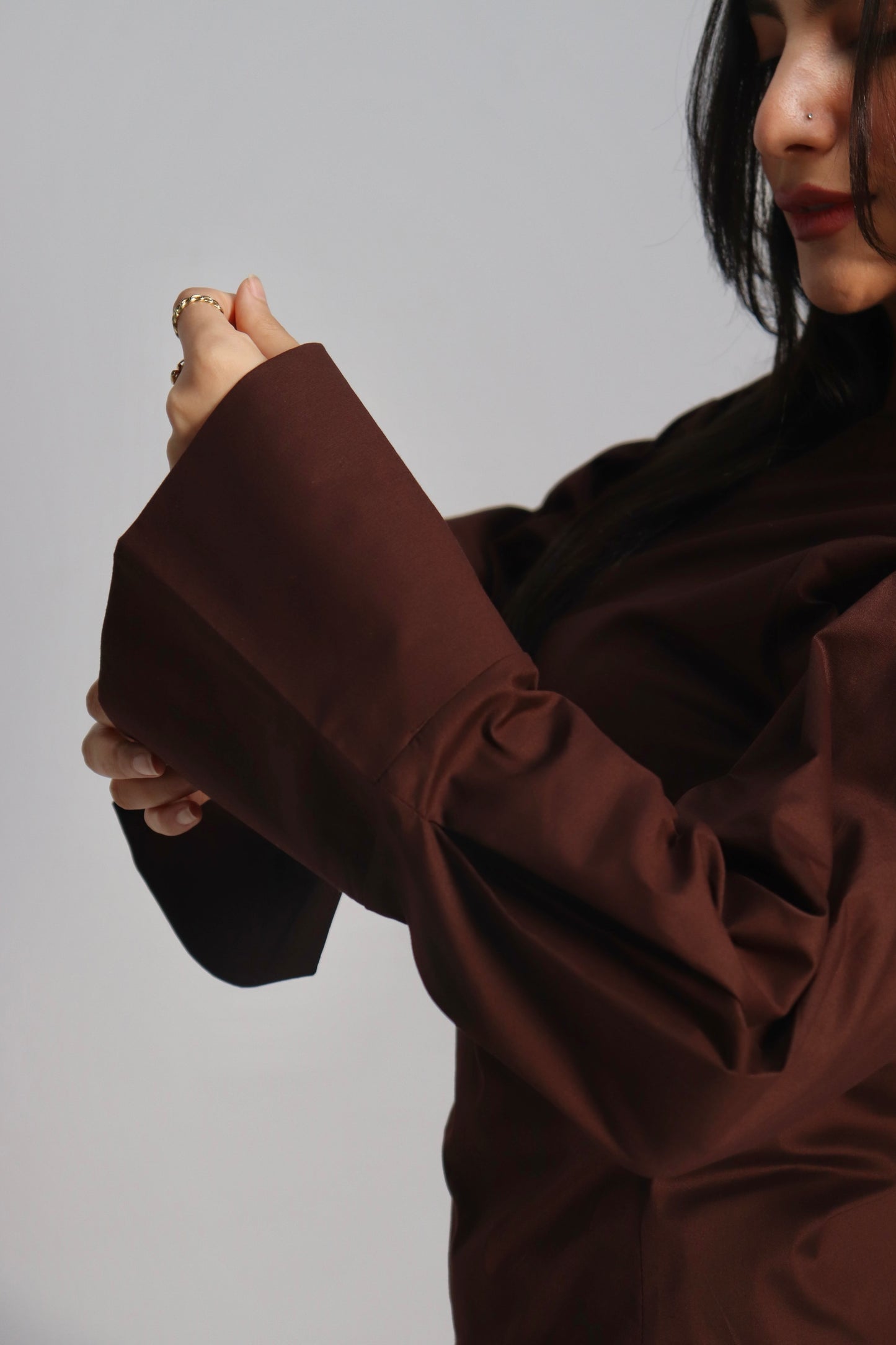 Dark Brown Wrapped shirt
